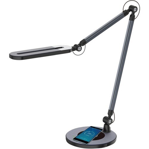Royal Sovereign Swing Arm LED Desk Lamp with Wireless Charging - RDL-150Qi - 10 W LED Bulb - Adjustable Neck, Adjustable A