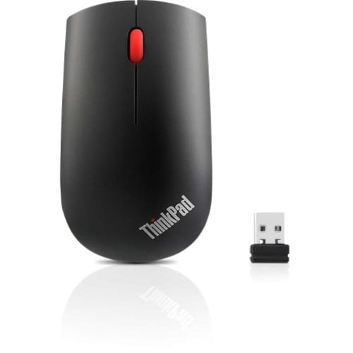 Lenovo Essential Mouse - Radio Frequency - USB - Optical - Black - Wireless - 2.40 GHz - Symmetrical