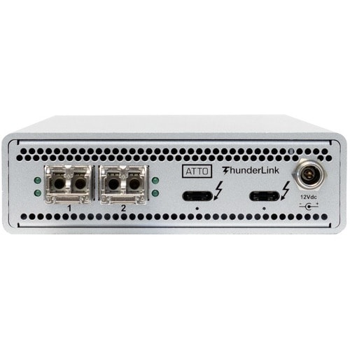 ATTO ThunderLink N3 3102 (SFP+) - Thunderbolt 3 - 2 Port(s) - Optical Fiber - 10GBase-X - Portable