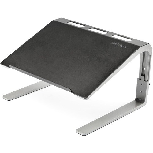 StarTech.com Adjustable Laptop Stand - Heavy Duty Steel & Aluminum - 3 Height Settings - Tilted - Ergonomic Laptop Riser f