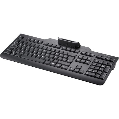 Fujitsu KB100 Teclado - Cabo Conectividade - USB 2.0 Interface - Português - Preto - 105 Key(s) - Descanso, Navegador, E-m