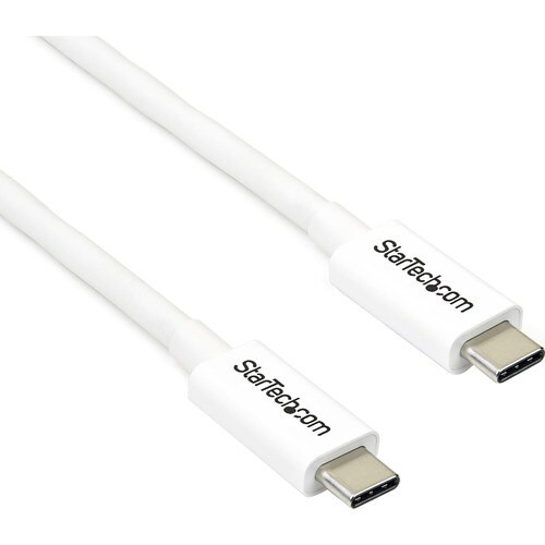 StarTech.com 2m Thunderbolt 3 Cable - 20Gbps - White - Thunderbolt / USB-C / DisplayPort Compatible - Thunderbolt 3 USB-C 