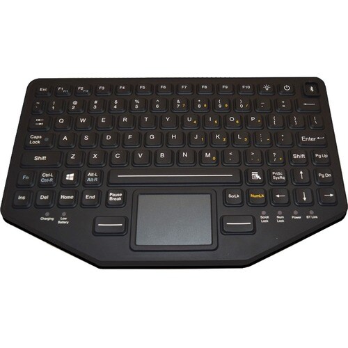 Gamber-Johnson BT-870-TP Keyboard - Wired/Wireless Connectivity - USB Interface - TouchPad - QWERTY Layout - Industrial Si
