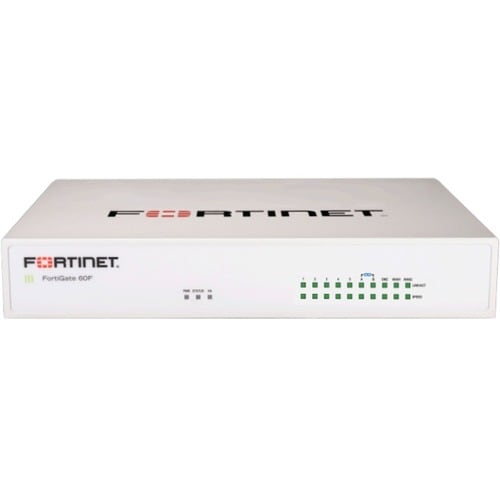 Fortinet FortiGate FG-60F Network Security/Firewall Appliance - 10 Port - 10/100/1000Base-T - Gigabit Ethernet - AES (256-