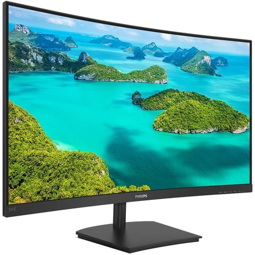Philips 241E1SCA 24.0" (61.0 cm) Class Full HD Curved Screen LCD Monitor - 16:9 - Black - 24" (61 cm) Viewable - Vertical 