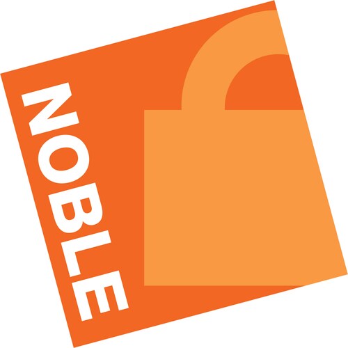 Noble Cable Lock For Notebook, Monitor, Docking Station, Printer - 1.83 m - Patented T-bar/Key Lock - Silver - Stainless S
