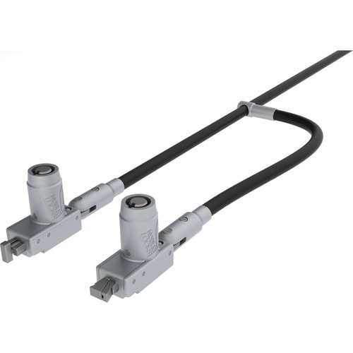 Noble Cable Lock For Notebook - TAA Compliant - 1.80 m - Patented T-bar/Key Lock - Silver - Stainless Steel, PVC Coated St
