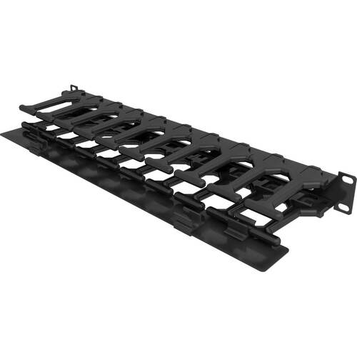 VERTIV Kabelführung - Schwarz - 1 Pack Paket - Kabelmanagement-Panel - 1U Rack Height x 19" Panel Width - Metall