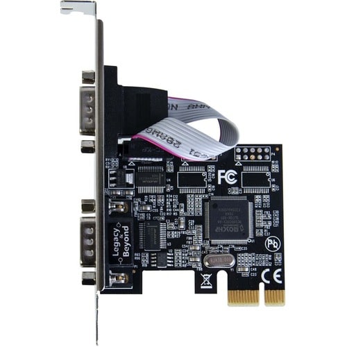 SIIG Dual-Serial Port / RS-232 PCIe Card - Plug-in Card - PCI Express 1.1 x1 - Linux, PC - 2 x Number of Serial Ports Exte