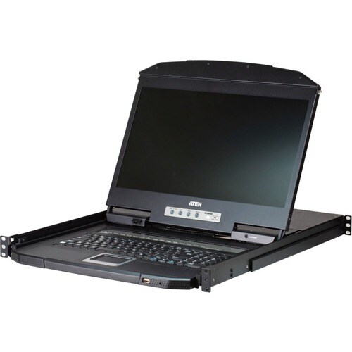 ATEN CL3116 LCD Rack Console KVM Switch - Metal, Plastic - 256 Computer(s) - 47 cm (18.5") LCD - HD - 1366 x 768PS/2 Port 