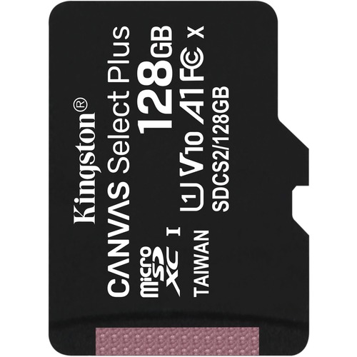 Kingston Canvas Select Plus 128 GB Class 10/UHS-I (U1) microSDXC - 1 Pack - 100 MB/s Read
