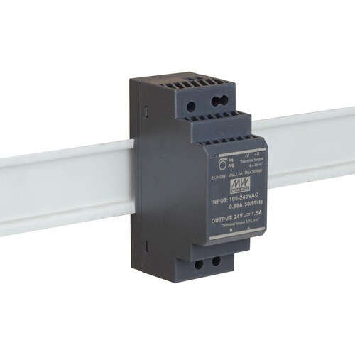 D-Link HDR-30-24 Power Supply - 36 W - DIN Rail - 120 V AC, 230 V AC Input - 24 V DC Output - 89% Efficiency