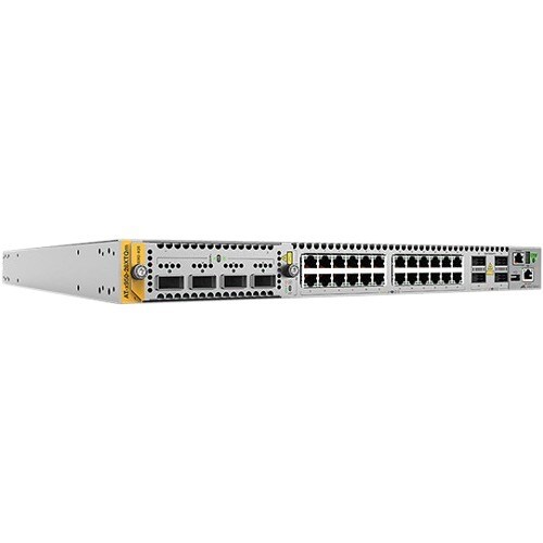 Allied Telesis x950 x950-28XTQm 24 Ports Manageable Layer 3 Switch - 3 Layer Supported - Modular - Optical Fiber, Twisted 