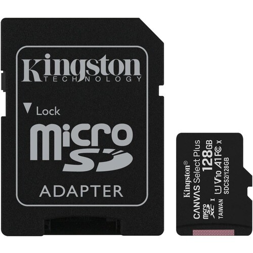 Kingston Canvas Select Plus 128 GB Class 10/UHS-I (U1) microSDXC - 1 Paket - 100 MB/s Lesegeschwindigkeit