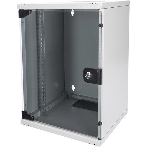 DIGITUS Professional DN-10-09U 9U Wandmontierbar Rackschrank für Server - Hellgrau - Glas - 30 kg Maximale Gewichtskapazität