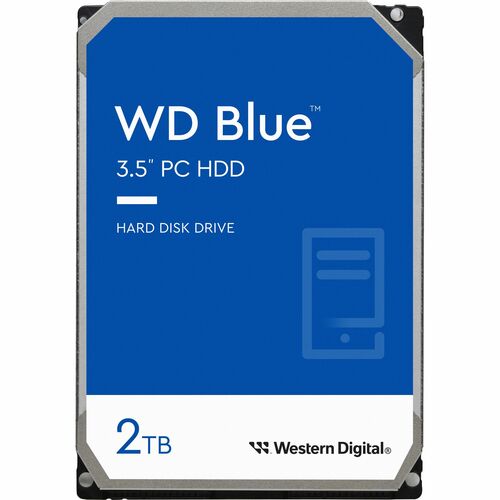 Disque dur WD Blue WD20EZAZ - 3.5" Interne - 2 To - SATA (SATA/600) - Ordinateur de bureau Appareil compatible - 5400trs/mn