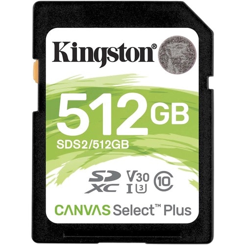 512GB SDXC CANVAS SELECT PLUS 100R C10 UHS-I U3 V30