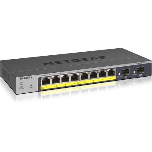 Netgear ProSafe GS110TPv3 8 Anschlüsse Verwaltbar Ethernet-Switch - 3 Unterstützte Netzwerkschicht - Modular - 2 SFP-Steck