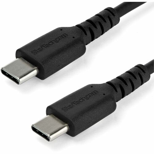 StarTech.com 1m USB C Charging Cable - Durable Fast Charge & Sync USB 2.0 Type C to C Charger Cord - TPE Jacket Aramid Fib