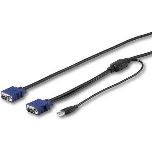 StarTech.com 3 m KVM-Kabel für KVM-Konsole, Server, KVM-Umschalter - 1 - Zweiter Anschluss: 1 x 15-pin HD-15 - Male, 1 x 4