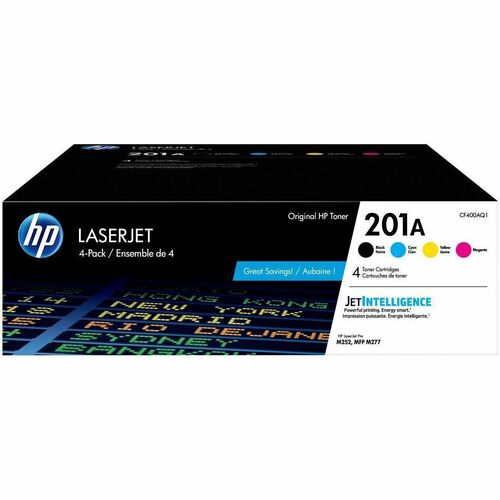 HP 201A Original Laser Toner Cartridge - Combo Pack - Black, Cyan, Magenta, Yellow - 4 / Carton - 1420 Pages Black, 1330 P