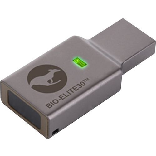 Kanguru Defender Bio-Elite30™ Fingerprint Hardware Encrypted USB Flash Drive 64GB - Fingerprint Access AES 256-Bit Hardwar