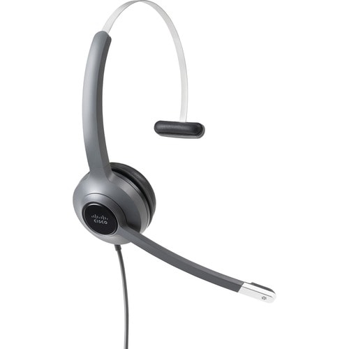 Cisco 521 Wired Over-the-head Mono Headset - Monaural - Supra-aural - 90 Ohm - 50 Hz to 18 kHz - Uni-directional, Electret