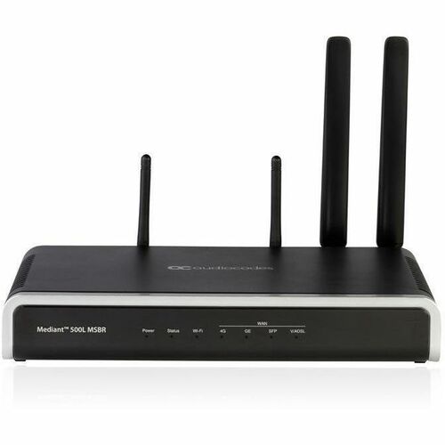 AudioCodes Mediant 500Li Wi-Fi 4 IEEE 802.11n Ethernet, ADSL2+, ISDN, VDSL2, VDSL, Cellular Wireless Router - Single Band 