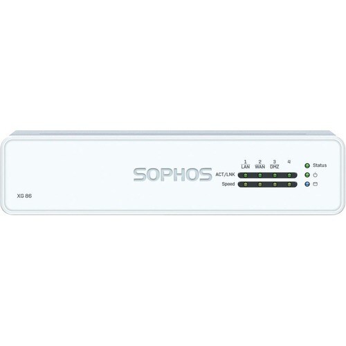 Sophos 86 Network Security/Firewall Appliance - 4 Port - 1000Base-T - Gigabit Ethernet, 1000Base-X - AES (256-bit) - 4 x R