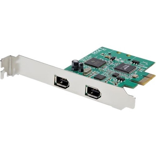 StarTech.com 2 Port PCI Express FireWire Card - TI TSB82AA2 Chipset - Plug-and-Play - PCIe 1394a FireWire Adapter (PEX1394