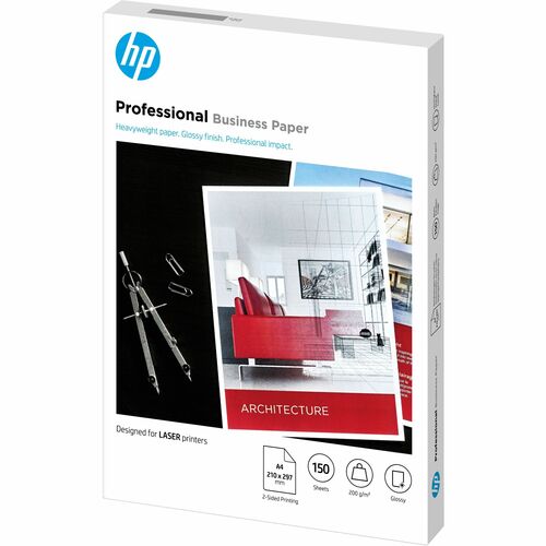 HP Professional Laser Kopier- und Mehrzweckpapier - Weiß - DIN DIN A4 - 210 mm x 297 mm - 200 g/m² Grammage - Glänzend - 1