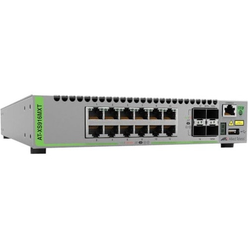 Allied Telesis CentreCOM XS900MX XS916MXT 12 Ports Manageable Layer 3 Switch - Gigabit Ethernet, 10 Gigabit Ethernet - 10G