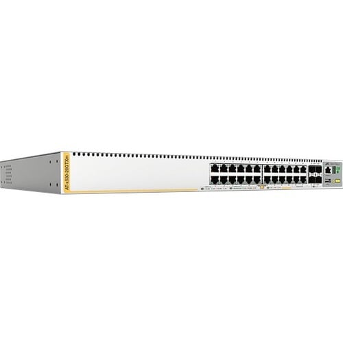 Allied Telesis x530 x530-28GPXm 24 Ports Manageable Layer 3 Switch - 3 Layer Supported - Modular - Optical Fiber, Twisted 