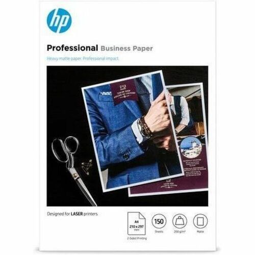 HP Professional Laser Copy & Multipurpose Paper - White - A4 - 210 mm x 297 mm - 200 g/m² Grammage - Matte - 150 Sheet