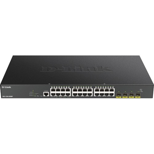 D-Link 28-Port 10-Gigabit Smart Managed PoE Switch - 28 Ports - Manageable - Gigabit Ethernet, 10 Gigabit Ethernet - 1000B