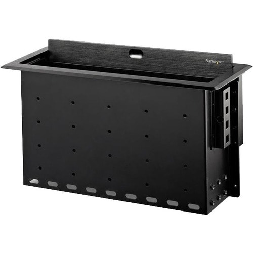 StarTech.com BOX4MODULE. Typ: Kabelgehäuse, Zweck: Tisch/Bank, Produktfarbe: Schwarz. Breite: 318 mm, Tiefe: 165 mm, Höhe: