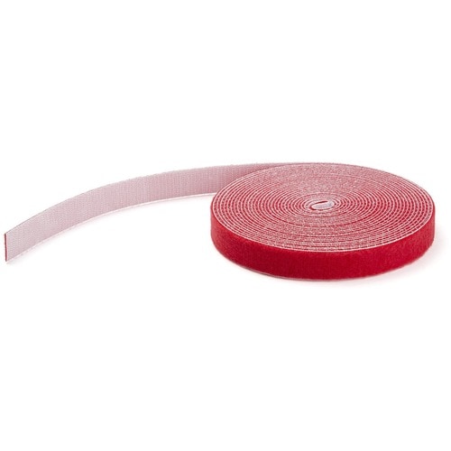 StarTech.com Kabelbinder - Rot - 1 Stück Paket - Kabelverbindungsstrip - 15,2 m Länge - Stoff