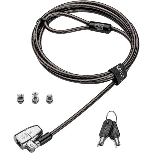 Kensington ClickSafe Kabelschloss Für Notebook - 1,80 m Kabel - Patentiertes T-Stangenschloss/Schlüsselschloss - Karbonsta