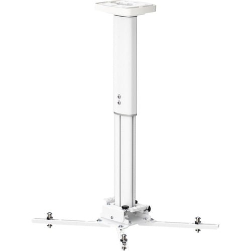 KINDERMANN Premium Deckenhalterung für Projektor - Weiß - Höhenverstellbar - max. 30 kg Traglast - Eloxiertes Aluminium