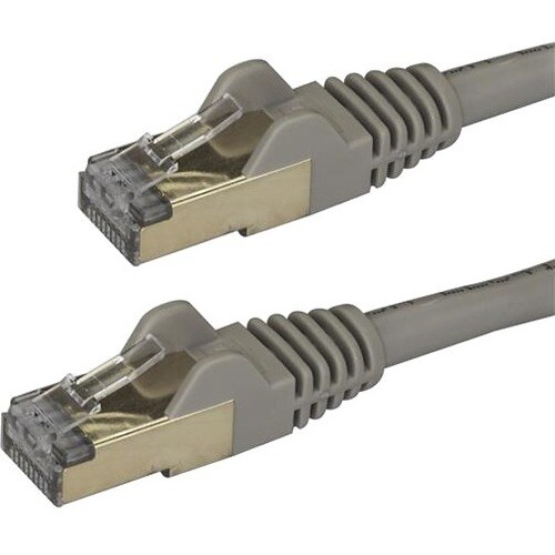 StarTech.com 1.5 m CAT6a Cable - Grey - RJ45 Snagless Connectors - CAT6a STP Cord - Copper Wire - Ethernet Cable (6ASPAT15