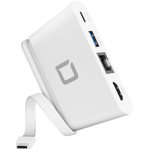 Dicota USB-Typ C Docking Station für Notebook - 100 W - 3 x USB-Anschlüsse - USB Typ C - Netzwerk (RJ-45) - HDMI - Kabelge