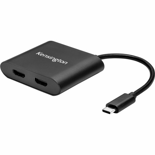 Kensington USB-C to Dual HDMI 1.4 Video Adapter - 1 x Type C USB Male - 2 x HDMI HDMI 1.4 Digital Audio/Video Female - 384