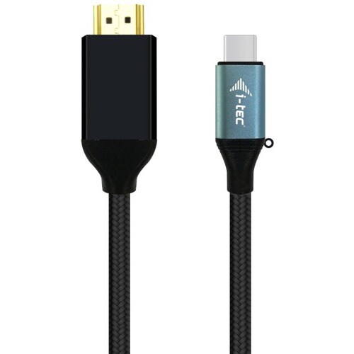 i-tec 2 m HDMI/USB-C AV-Kabel für Audio-/Video-Gerät, Computer, Monitor - 1 - Unterstützt bis zu3840 x 2160 - Schwarz