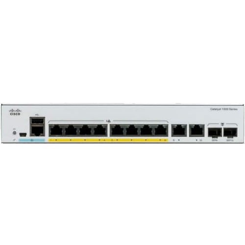 Cisco Catalyst 1000 C1000-8T-2G-L 8 Ports Manageable Ethernet Switch - 2 Layer Supported - Modular - 2 SFP Slots - 14.26 W