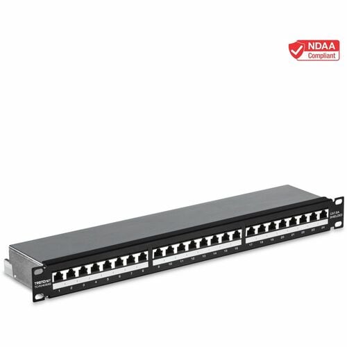 Network Pièce pour panneau TRENDnet TC-P24C6AS - 24 Port(s) - Conforme aux normes TAA - 24 x RJ-45 - 1U Haut - 19" Grand A