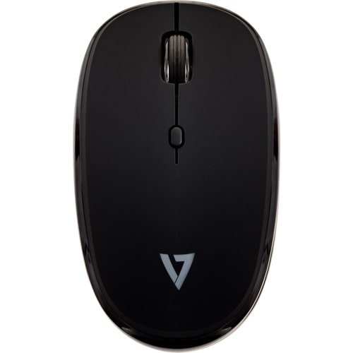 V7 MW550BT Mouse - Bluetooth - USB - 4 Button(s) - Black - Wireless - 2.40 GHz - 800 dpi - Symmetrical - AA Battery Supported