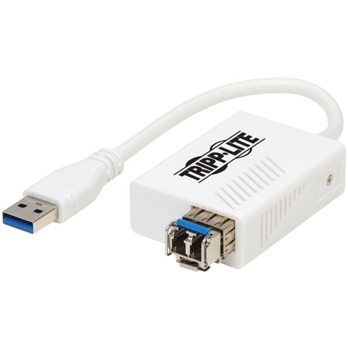 Eaton Tripp Lite Series USB 3.0 Singlemode Fiber Optic Transceiver Ethernet Adapter, 10/100/1000 Mbps, 1310nm, 5km, LC - U