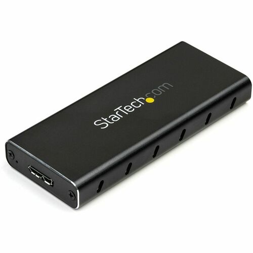 StarTech.com Drive Enclosure SATA/600, M.2 - USB 3.1 Micro-B Host Interface - UASP Support External - Black, Silver - TAA 