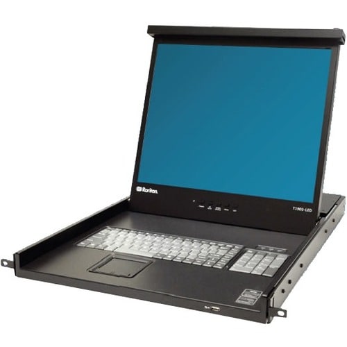 Raritan T1900-LED LCD Rack Console - 19" LCD - 1280 x 1024 - 4:3PS/2 PortUSBDVIVGA - Keyboard120 V AC, 230 V AC Input Volt