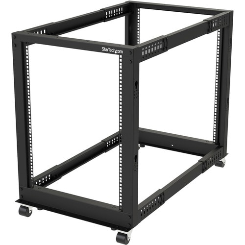 StarTech.com Rack Serveur Mobile 15U 4 Poteaux, Rack Réseau 19" 4 Poteaux avec Roulettes, Rack avec Profondeur Ajustable p